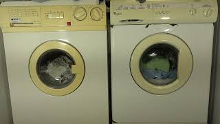 Wash Race  Old Elektruwash vs New Whirlpool Siltal  White nylon 60c [upl. by Bax]