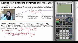 Standard Cell Potential and Free Energy part 1 [upl. by Kiryt]