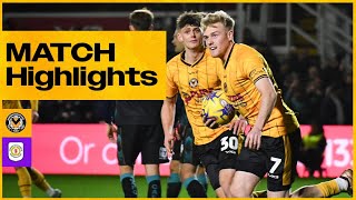 Match Highlights  Newport County v Crewe Alexandra [upl. by Dyun]