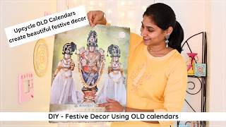 Reuse Old Calendars to create beautiful festive decor low cost reuse upcycle old calendards TTD [upl. by Crichton]