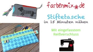 Stiftetasche in 15 Minuten nähen mitmachen [upl. by Fitting]