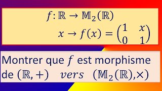 Structures algébriques  homomorphisme ou morphisme [upl. by Filemon]