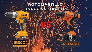 TRUPER VS INGCO Taladro rotomartillo atornillador 20v [upl. by Derrej238]