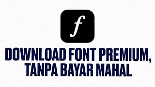 Download Font Premium GRATISAN EMANG BOLEH Adobe Font [upl. by Botsford733]