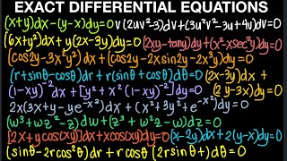 Exact Differential Equations Part 1 Live Stream [upl. by Pasadis]