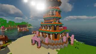 Minecraft Einfacher großer japanischer Tempel [upl. by Holtorf11]