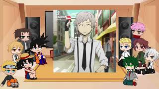 Anime Protagonists react to Atsushi Nakajima  810  Bungou Stray Dogs [upl. by Atekal]