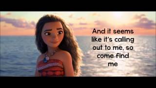 Moana How Far Ill Go Lyrics Aulii Cravalho [upl. by Ylecara]