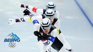 United States wins first mens team pursuit medal since 2010  Winter Olympics 2022  NBC Sports [upl. by Angadreme]