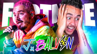 REACCIONANDO AL CONCIERTO DE J BALVIN EN FORTNITE  TheGrefg [upl. by Bouldon]