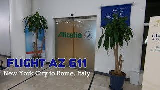 Alitalia Flight from NYC to Rome  Flight Review Economy [upl. by Constantina600]