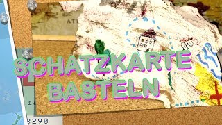 Schatzkarte basteln  Papier altern  Basteln mit Kindern [upl. by Jo-Anne]