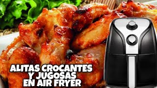 COMO HACER ALITAS DE POLLO EN AIR FRYER  Comida saludable [upl. by Neleag]