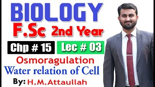 Osmoregulation water relation to the cell  Chapter 15  2nd year Biology  Lec  3 [upl. by Francois]