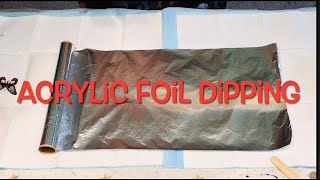 BEST EVER SCRUNCHED FOIL dipping 🤩 Awesome technique for beginners and advanced Acrylic Fluid [upl. by Voltmer]