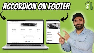 How To Add Accordion On Footer  Shopify [upl. by Annerol]