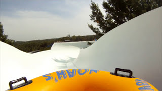 Noahs Ark Waterpark Bermuda Triangle Tube Waterslide POV Wisconsin Dells WI [upl. by Aldarcie]