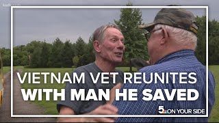 Vietnam War veteran reunites with man he saved on battlefield 50 years ago [upl. by Tasia]