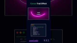 Cursor Trail Effect css webdesign html webdevelopment uidesign uxdesign uiux [upl. by Eicul]