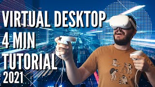 Quest 2 and Quest 3 Virtual Desktop Tutorial and Setup in Less Than 5 Minutes  Play Wireless PC VR [upl. by Nevear]