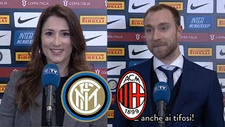 Inter Milan vs AC Milan 21 PostMatch  Christian Eriksen Freekick Goal Interview [upl. by Naryt]