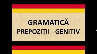 Invata germana  rapid si usor  GRAMATICA  PREPOZITII  GENITIV [upl. by Etnaled]