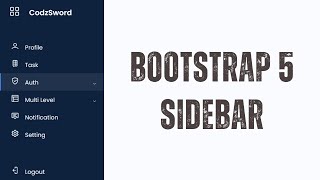 How to Create Sidebar Using Bootstrap 5  Responsive Sidebar With Bootstrap  Sidebar Menu [upl. by Eleon]