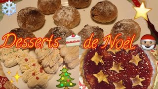 ☆ 3 desserts de Noël ☆ Tarte à la confiture Boules de neige amp Meringues en Sapin [upl. by Atsed]