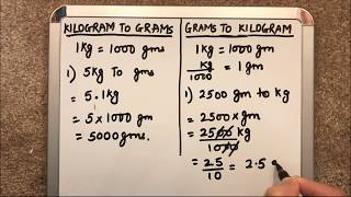 HOW TO CONVERT  KILOGRAMS TO GRAMS AND GRAMS TO KILOGRAMS [upl. by Whitnell683]