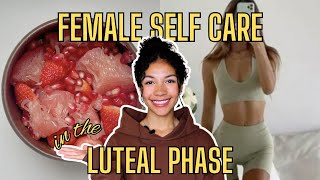 how to cycle sync in your LUTEAL PHASE  diet workouts symptoms [upl. by Shanly167]