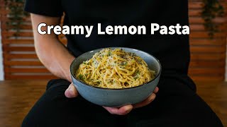 Creamy Garlic Lemon Pasta  One Of The Easiest Pasta Recipes [upl. by Anirbes]