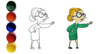 Easy 9Minute Guide to Drawing Irma Gobb from Mr Bean [upl. by Burnley572]