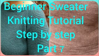 Flax Light Sweater by Tin Can Knits Tutorial 2 Separating for the Sleeves [upl. by Vani]