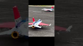 2 Warbirds Takeoff  HSDJETS F16 V21 Foam Turbine Jet rcturbine hsdjets rcwarbird jets rcjet [upl. by Oiralih717]