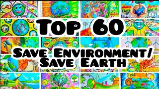 Environment day poster ideas 💡 to win competition60 plus poster ideas  save earth drawing [upl. by Enimassej524]