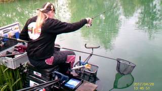 Pellet feeder fishing with the Browning Commercial King F1 Wand [upl. by Cosetta]