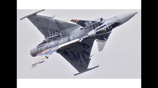 Dazzling Gripen  full 9minute display Cosford 2019 [upl. by Eerej]