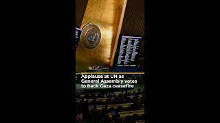 Applause at UN as General Assembly votes to back Gaza ceasefire  AJ shorts [upl. by Falk]