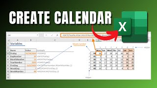 How To Create Calendar In Excel 2024 [upl. by Avitzur]