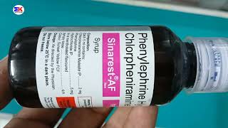 Sinarest Af Suspension  Chlorpheniramine Maleate and Phenylephrine Sodium Menthol Syrups  Sinarest [upl. by Yeffej959]