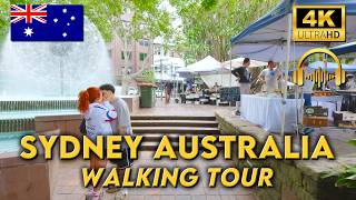 WALKING AROUND SYDNEY AUSTRALIA  Gadigal Metro to Kings Cross  4K UHD Video Walk  Binaural Audio [upl. by Troy]