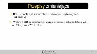 1 Zmiany w podatku VAT 2018  wprowadzenie [upl. by Lenssen22]