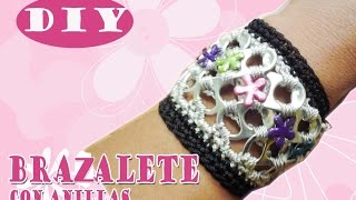 Tutorial BrazaletePulsera con anillas [upl. by Twila]