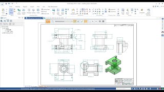 solid edge drafting tutorialsheet setupsection view  detail view  detail dimensions  tolerances [upl. by Newby]