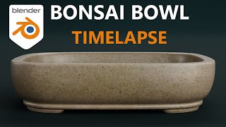 Creating Realistic Bonsai Pot in Blender with PBR Shader  Timelapse [upl. by Nadda]