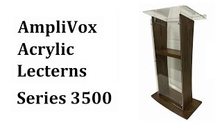 3500 Wood amp Acrylic Floor Lectern Podium Series [upl. by Amsirhc]