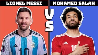 Comparison Messi vs Salah  Who is the Greatest [upl. by Dolora]