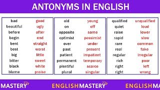 Learn 200 Common Antonyms Words in English to Expand your Vocabulary [upl. by Nomaid]