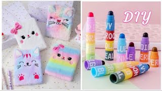 Cute DIY stationery ideas how to make stationery  handmade stationery school hacks [upl. by Amahs]