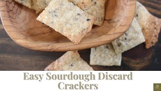 Easy Sourdough Discard Crackers [upl. by Vinni]